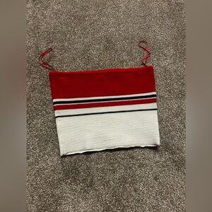 Multi colored tube top. Great for the 4th of July!